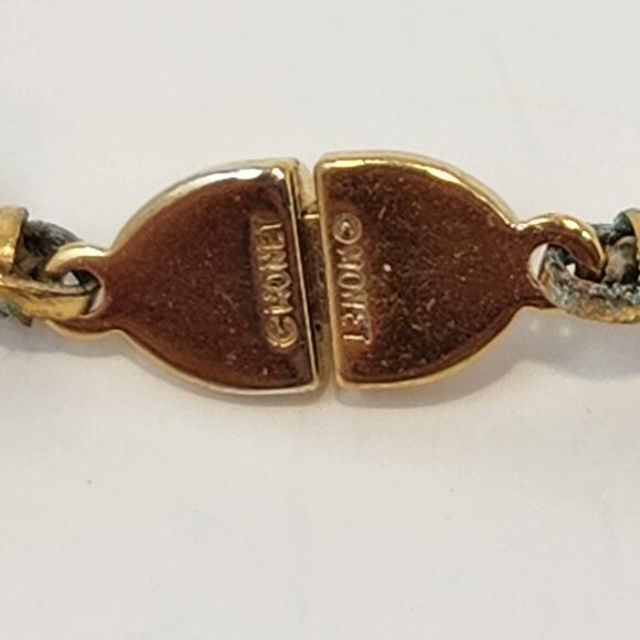 Monet Champagne Faux Pearl Knotted Strand Necklace Vintage Timeless Jewelry - Picture 4 of 5